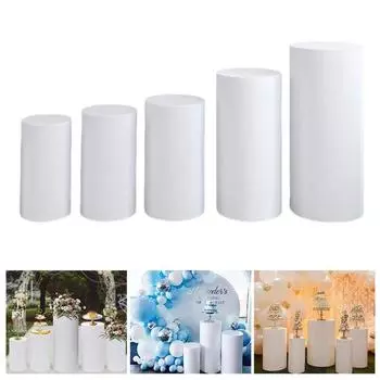 3/5 шт. чехлы на подставку для цилиндра, гладкая, устойчивая к морщинам эластичная ткань, простой в установке плинтус 3pcs коричневый