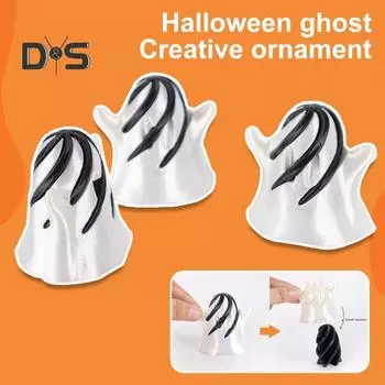 3/5 шт. Хэллоуин спиральный конус игрушка-фиджет 3D печатная спиральный конус фигурка привидения декомпрессионная игрушка для домашнего офиса стол украшения на Хэллоуин 3pcs