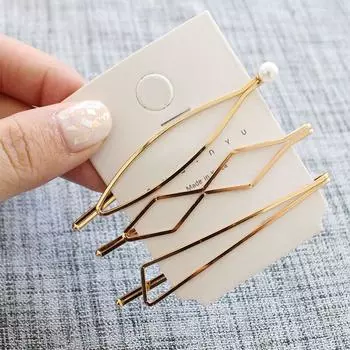 3-5 шт./компл. жемчужно-металлическая золотая заколка для волос невидимка заколка ободок шпилька головной убор инструмент для укладки волос белый