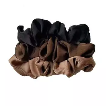 3/5 шт. модная женская усовершенствованная ретро-повязка на голову с толстой кишкой, эластичная веревка для волос, элегантная повязка на голову с хвостиком, аксессуар для вьющихся волос, все прически 3PCS чёрный