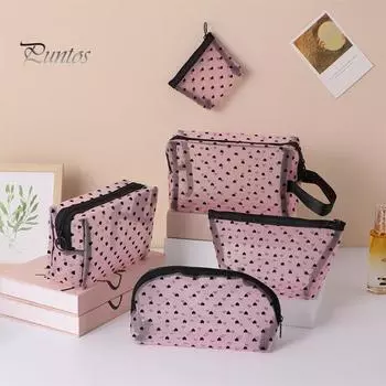 3/5 шт. наборы косметичек застежка-молния большая емкость портативный прозрачный сетчатый органайзер для косметики дорожные сумки для туалетных принадлежностей 3pcs белый