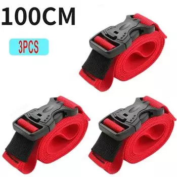 3/5 шт. нейлоновый грузовой ремень, пригодный для вторичной переработки, привязанный, веревки для крепления багажа с пряжкой, ремень с пряжкой, привязанный на открытом воздухе, дорожные инструменты для кемпинга 3pcs 60cm
