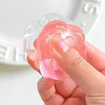 3/5 шт. Прозрачная игрушка для снятия стресса в виде кошачьей лапки, щипок для кошек розовый