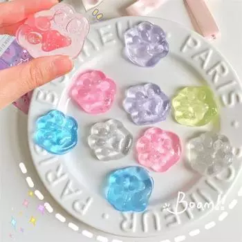 3/5 шт., прозрачная игрушка для снятия стресса в виде кошачьей лапки, сенсорная игрушка для детей и подростков, мягкая игрушка-антистресс в виде лапки животного из термопластичной резины