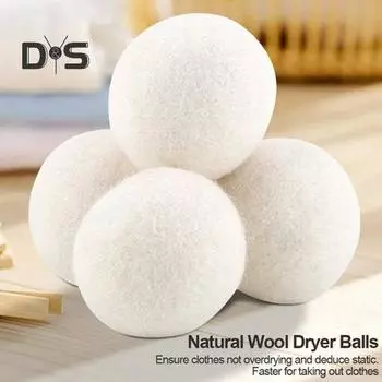 3/5 шт. Шарики для сушки шерсти, многоразовые шарики для сушки шерсти, кондиционер для белья, набор для стирки, домашняя стирка, уменьшает складки, аксессуары для стирки 6 cm 3pcs