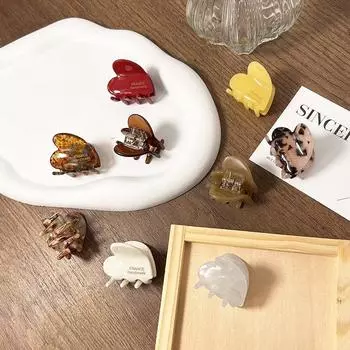 3,5 см маленькие крабы для волос в форме сердца, ретро-заколки для волос из ацетата для девочек и детей, симпатичные боковые заколки для волос, женские аксессуары для волос, головные уборы, подарки моря