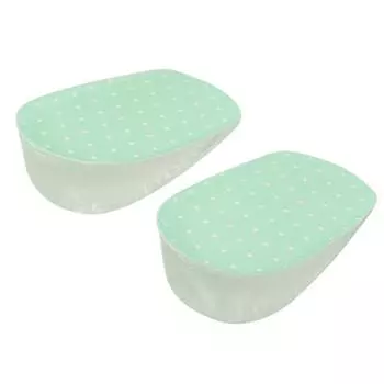 3,5 см силиконовые гелевые клейкие стельки для увеличения высоты стопы ортопедические стельки для поддержки свода пятки зеленые 1.5cm