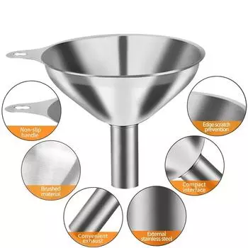 3/5 stainless steel kitchen funnel Filling bottle Small funnel set food grade metal funnel Essential oil spice small funnel