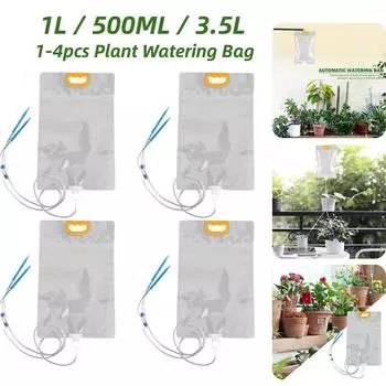 3.5L Автоматический капельный полив Инфузионный мешок Регулируемая система капельного орошения растений Домашний сад Самополивная кашпо Водяной мешок
