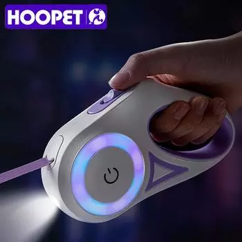 3/5M Dog Leash Light Retractable Pet Leads Traction Rope Belt Durable Large Dog Walk Run Leash Lead Automatic Cat Lead Extension 3M фиолетовый