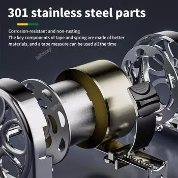 3/5M метрическая рулетка из нержавеющей стали с антикоррозионной защитой, выдвижная метрическая линейка с полой конструкцией, инструмент для измерения в деревообработке