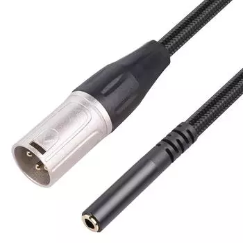 3.5mm Female To XLR Male Adapter Cable Convenient Useful Portable for Microphone