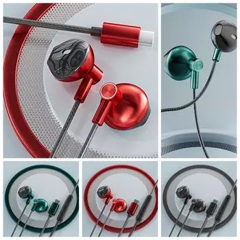 3.5mm Gaming Earphone with Mic Wired Headset Sport Earphones Wired Earphone Gaming red-3.5mm