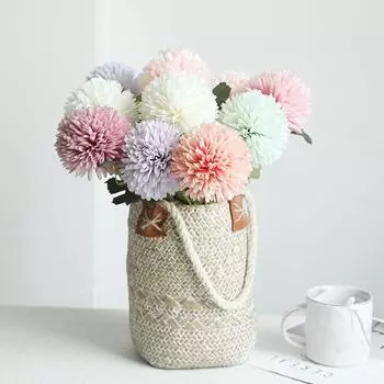 3/5pcs Silk Dandelion Flower Ball Bouquet Fake Artificial Flowers for Home Garden Wedding Decoration DIY Craft Wreath Christmas 3pcs