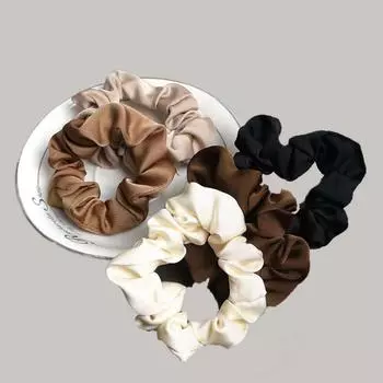 3/5Pcs Women Advanced Retro Large Intestine Headband Elastic Hair Rope Elegant Ponytail Headband Hair Accessory for Curly Hair All Hairstyles 3PCS чёрный