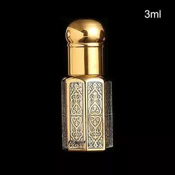 3/6/12 мл эфирное масло роликовый флакон золотая капельница флаконы для духов дорожный многоразовый роликовый стеклянный роскошный пустой контейнер S/3ml золотой