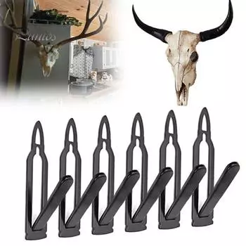 3/6/12 шт. вешалка для хранения в виде черепа оленя, прочная несущая нержавеющая вешалка для черепа, крючки для показа головы оленя 3pcs