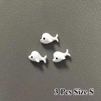 3-6-9 шт. Белый дельфин Магнит на холодильник Мультяшное морское животное Украшение для дома Искусство Белая доска Po Магнитная наклейка на холодильник