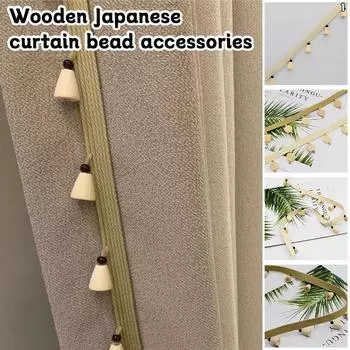 3/6 м подвеска из деревянных бусин в японском стиле с кисточками, бахромой, кружевной отделкой, кромкой, обивкой своими руками, люстрой, скатертью, занавеской, декоративным аксессуаром 3M