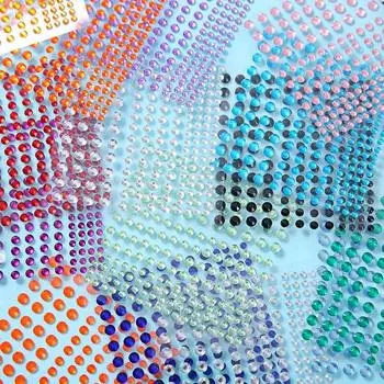 3-6 мм электрические слоговые наклейки для лица, брови, наклейки для лица, алмазный дизайн ногтей, жемчужные наклейки, маскарад, украшение для лица, бриллианты 3mm