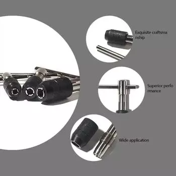 3-6 мм Т-образный гаечный ключ, 5 шт., ручной метчик M3-M8, отвертка для нарезания резьбы, набор ручных инструментов для нарезания резьбы