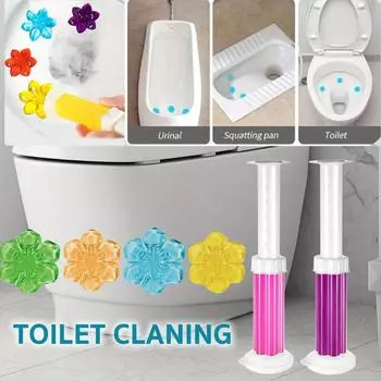 3/6 шт. Цветочный туалетный гель-штамп, дезодорирующий очиститель для туалета, освежитель воздуха, ароматерапия, дезодорирующий, очищающий и удаляющий запах 3pcs-random