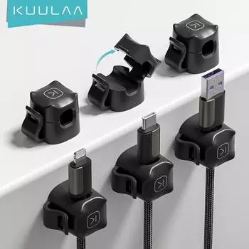 3/6 шт. кабельные зажимы, гладкий регулируемый держатель шнура под столом, держатель кабеля, держатель для проводов, органайзер для кабеля 3PCS белый