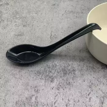 3/6 шт. Красные и черные суповые ложки, пластиковая двухцветная ложка с крючком, практичная, портативная, с длинной ручкой, не допускающая ожогов, противоскользящая