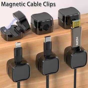 3/6 шт. магнитные зажимы для кабеля, органайзер для кабеля, офисный органайзер под столом, кабельный менеджер, держатель для проводов, держатель для шнура, держатель для проводов 3pcs белый