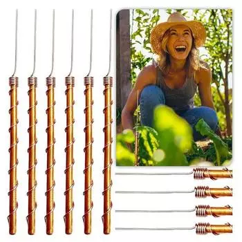 3/6 шт. медная проволочная катушка для садоводства, электрокультуры, медные антенны, колья, спиральные медные катушки, колья для комнатных и уличных растений D