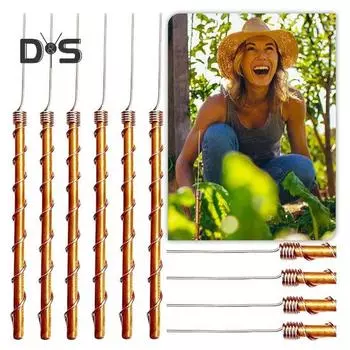 3/6 шт. медная проволочная катушка для садоводства, электрокультуры, медные антенны, колья, спиральные медные катушки, колья для комнатных и уличных растений D