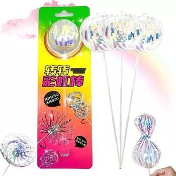 3/6 шт. Радужный волчок, палочка-спиннер, радужная вертушка, игрушка-спиннер, радужная волшебная палочка 3pcs