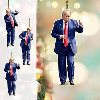 3/6 шт. Рождественские подвески, подвесные украшения с шнурком, легко подвешиваемые акриловые 2D украшения для рождественской елки 3pcs