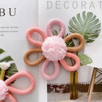 3/6 шт., ручная работа, бохо-макраме, ромашка, цветок, декор, подвесной тканый художественный декор для маленьких девочек, детей, питомников, девочек, реквизит для фотосессии в общежитии