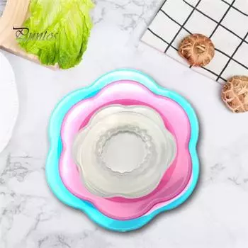 3/6 шт. Силиконовые эластичные крышки для хранения продуктов питания, многоразовые эластичные крышки для мисок, дизайн «лепесток», пищевая силиконовая крышка для микроволновой печи 3pcs