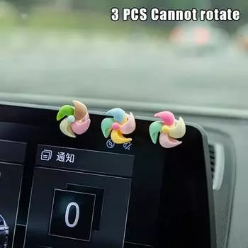 3/6 шт. украшения для автомобиля ветряная мельница конфетного цвета центральная консоль маленькие украшения симпатичные ветряная мельница украшение для автомобиля аксессуары для салона автомобиля