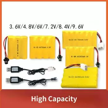 3,6 В/4,8 В/6 В/7,2 В/8,4 В/9,6 В 1300 мАч SM Plug аккумулятор для автомобилей грузовиков бак сменный аккумулятор 3.6V 700mAh SM Plug