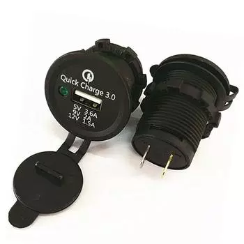 3.6A USB Быстрая зарядка 3.0 12В-24В Адаптер автомобильного зарядного устройства Мотоцикл