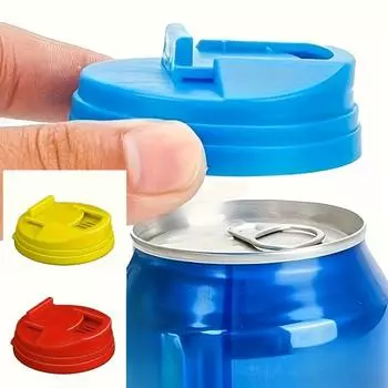 3/6 шт. Крышка для банок для напитков, многоразовые пластиковые крышки для укупорки газированной воды и колы, стандартный размер, герметичные защитные крышки для банок, аксессуары для посуды для напитков