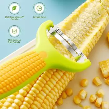 3/6Pcs Corn Cob Peeler 304 Stainless Steel Blade Corn Stripper Manual Corn Thresher Tool with Ergonomic Handle Kernel Removal
