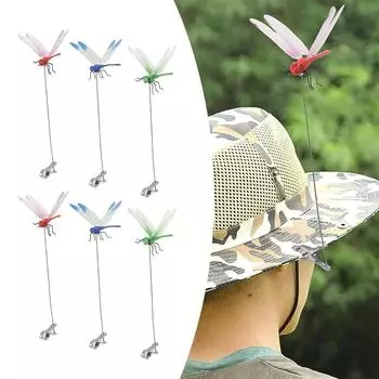 3/6pcs Fake Dragonfly Clip 3D Dragonfly Blue Dragonfly Stakes 3pcs