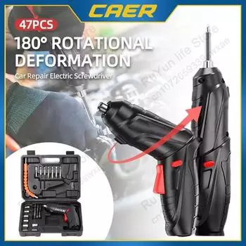 3.6v набор электроинструментов для ремонта автомобиля, домашнего хозяйства, поворотная ручка, мини-аккумуляторная электрическая дрель, беспроводной комплект отверток