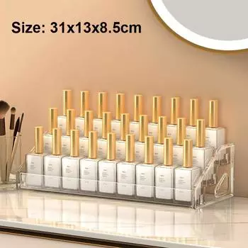 3-7 ярусная прозрачная стойка для демонстрации лака для ногтей, косметическая витрина, держатель для теней для век, стойка для хранения помады и духов 3 layers