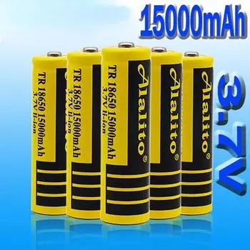 3,7 В 18650 15000 мАч литиевая батарея большой емкости для вентилятора PowerBank фонарика 1Pcs