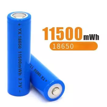 3,7 В литиевая батарея большой емкости 18650 4800/7800/9800/11500 МВтч для вентилятора PowerBank фонарика 11500mWh