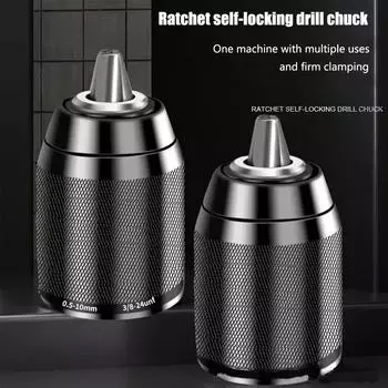 3/8 1/2 (0,8-10 мм,1,5-13 мм)Бесключевой сверлильный патрон, универсальный сменный резьбовой бесключевой металлический сверлильный патрон для ручной электрической дрели
