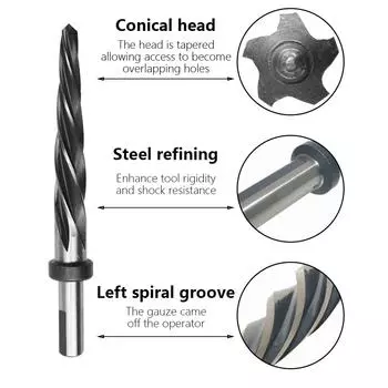 3/8 1/2 5/8 3/4 13/16 Спираль Флейта Развертка HSS Мостовая развертка Коническая зажимная развертка Сверло Развертка для обслуживания автомобиля 38A