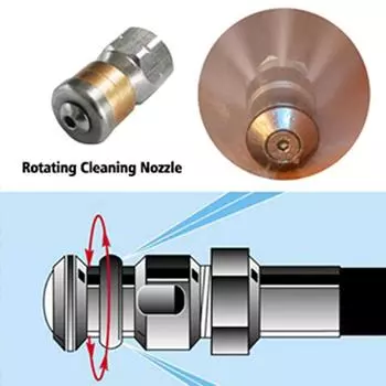 3/8 дюйма 1/4 дюйма, насадка для сливного шланга для мойки высокого давления, канализационная насадка для очистки струи, домашний сад 1/4 1 Front 3 back