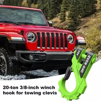 3/8-дюймовый цепной крюк для буксировочного крюка автомобиля, высокопрочные цепные крюки для прицепа, прочный крюк-захват, 20-тонные крюки-захваты для прицепа для большинства красный