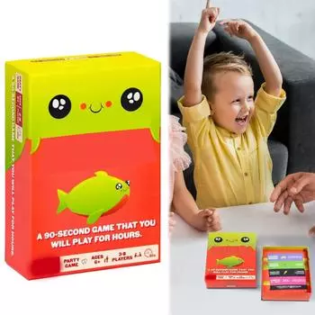 3–8 игроков, раунды по 90 секунд, простая в освоении карточная игра с быстрым подбором пар, идеально подходит для вечеринок, семейных игр, карточная игра для детей и взрослых One Size